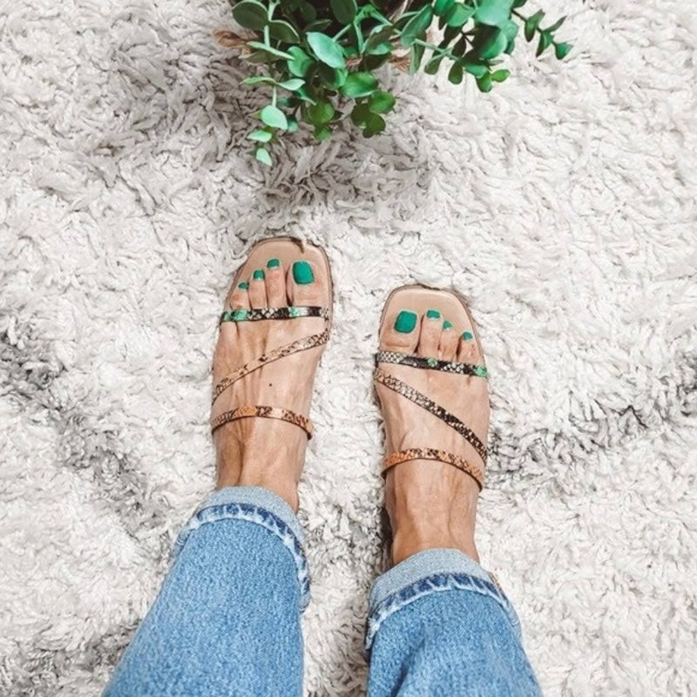 Madewell Lyra snake sandals 6.5 - Picture 3 of 5